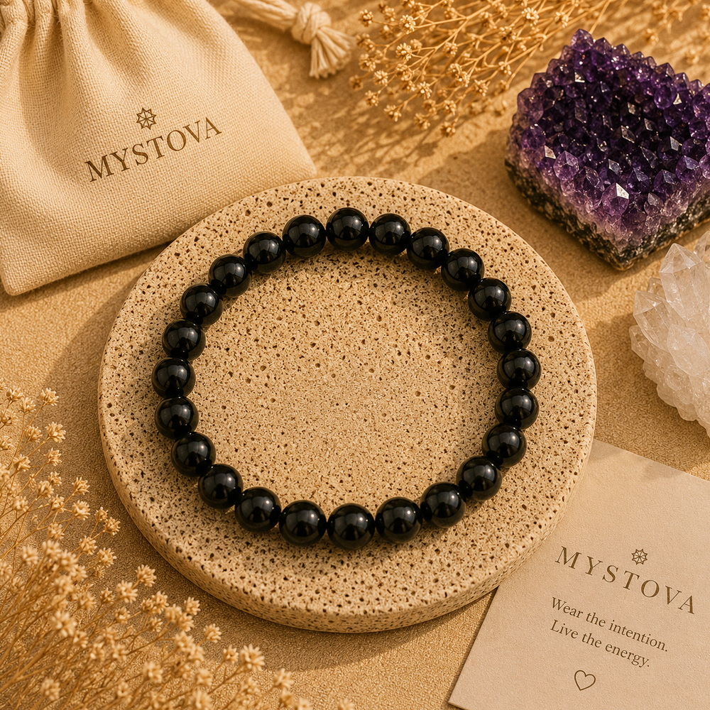 Mystova Black Tourmaline Protection Bracelet