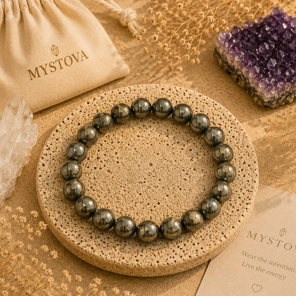 Mystova Raw Pyrite Prosperity Bracelet